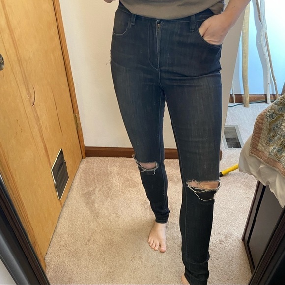 Garage Size 5 Super High Jegging Faded Black Skinny - Picture 13 of 13